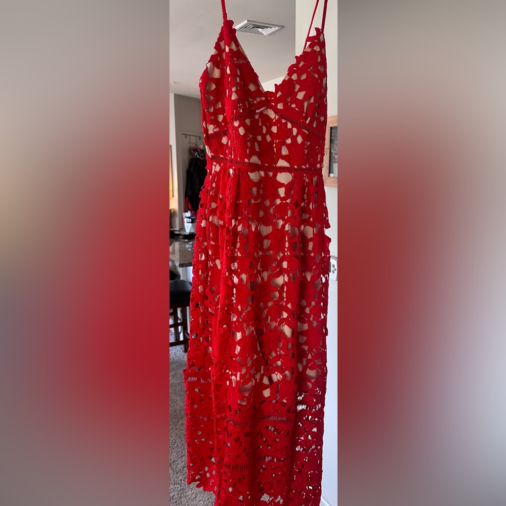 Red lace dress NWOT